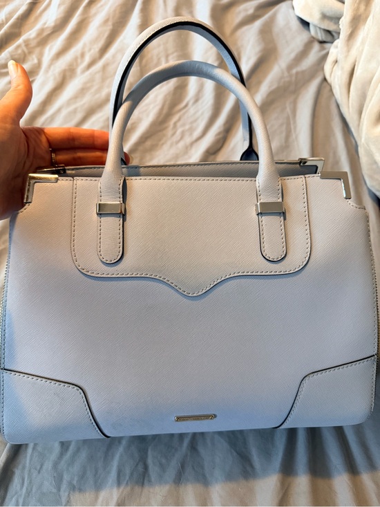 Rebecca Minkoff Handbags - Rebecca Minkoff Light Blue Structured Top-Handle Crossbody Bag